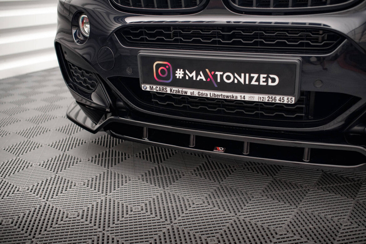Frontlippe V.2 passend für BMW X6 M-Paket F16 schwarz Hochglanz