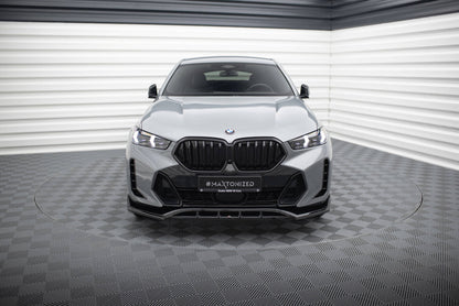 Frontlippe V.2 passend für BMW X6 M-Paket G06 FL schwarz Hochglanz