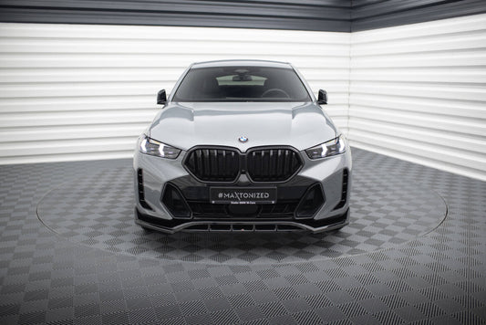 Frontlippe V.2 passend für BMW X6 M-Paket G06 FL schwarz Hochglanz