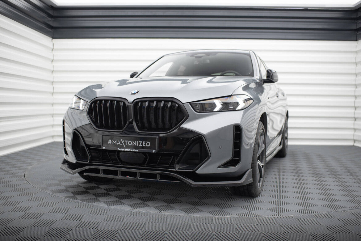 Frontlippe V.2 passend für BMW X6 M-Paket G06 FL schwarz Hochglanz