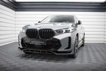Frontlippe V.2 passend für BMW X6 M-Paket G06 FL schwarz Hochglanz