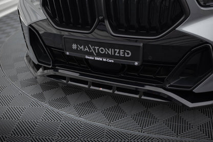 Frontlippe V.2 passend für BMW X6 M-Paket G06 FL schwarz Hochglanz