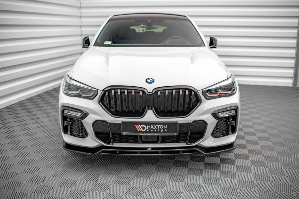 Frontlippe V.2 passend für BMW X6 M-Paket G06 schwarz Hochglanz