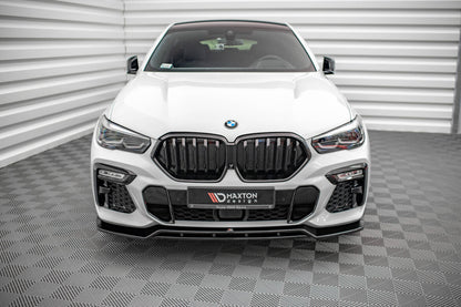 Frontlippe V.2 passend für BMW X6 M-Paket G06 schwarz Hochglanz