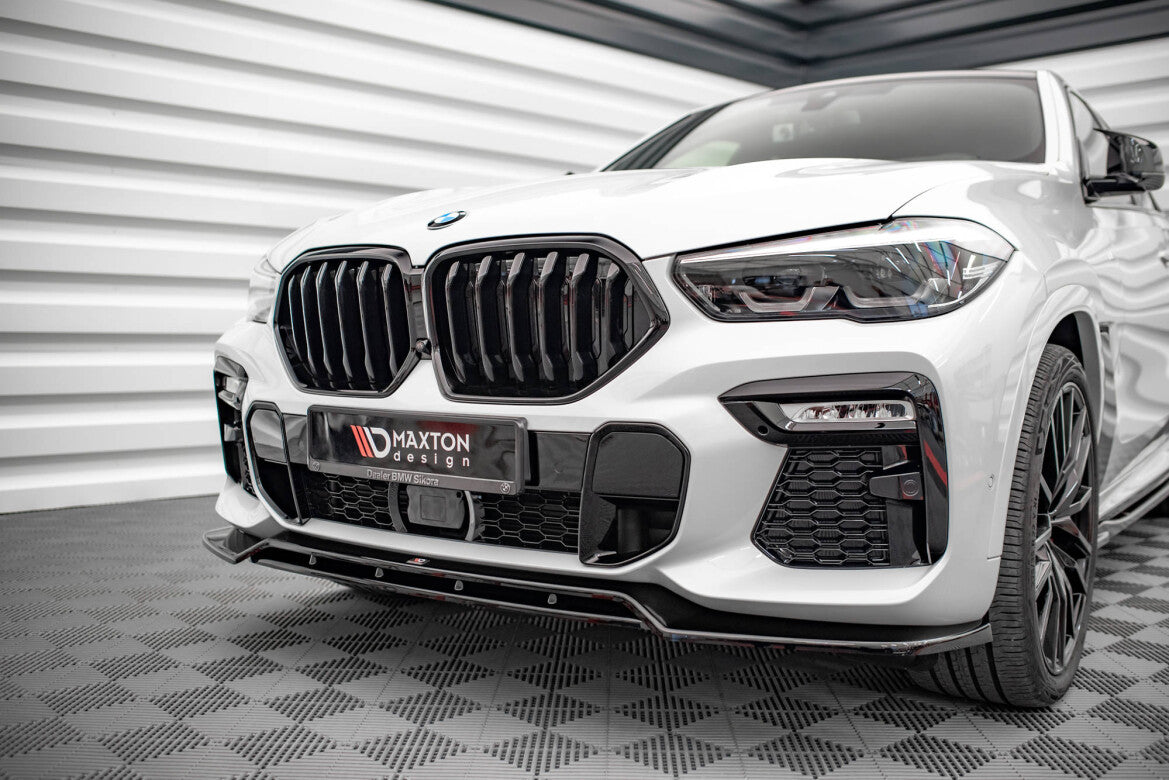 Frontlippe V.2 passend für BMW X6 M-Paket G06 schwarz Hochglanz