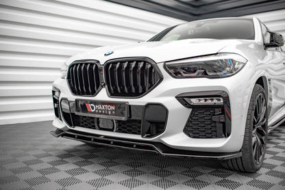Frontlippe V.2 passend für BMW X6 M-Paket G06 schwarz Hochglanz