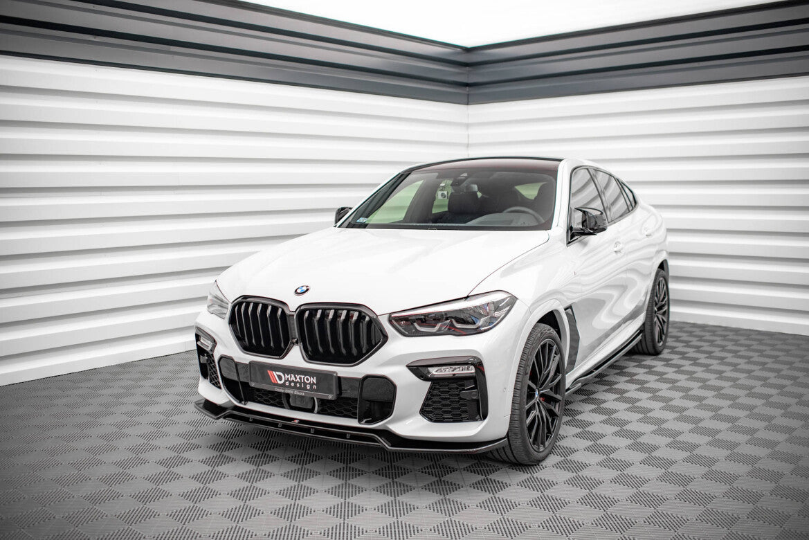 Frontlippe V.2 passend für BMW X6 M-Paket G06 schwarz Hochglanz