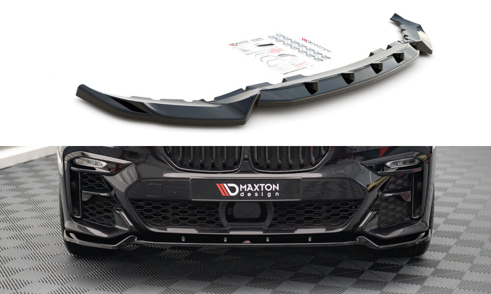 Frontlippe V.2 passend für BMW X7 M-Paket G07 schwarz Hochglanz
