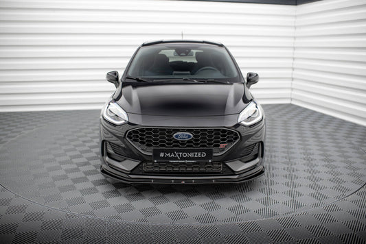 Frontlippe V.2 passend für Ford Fiesta ST / ST-line Mk8 FL schwarz Hochglanz