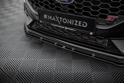 Frontlippe V.2 passend für Ford Fiesta ST / ST-line Mk8 FL schwarz Hochglanz
