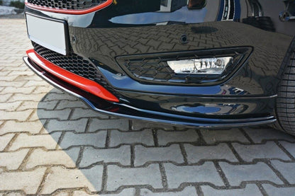 Frontlippe V.2 passend für Ford Focus ST-Line Mk3 FL schwarz Hochglanz