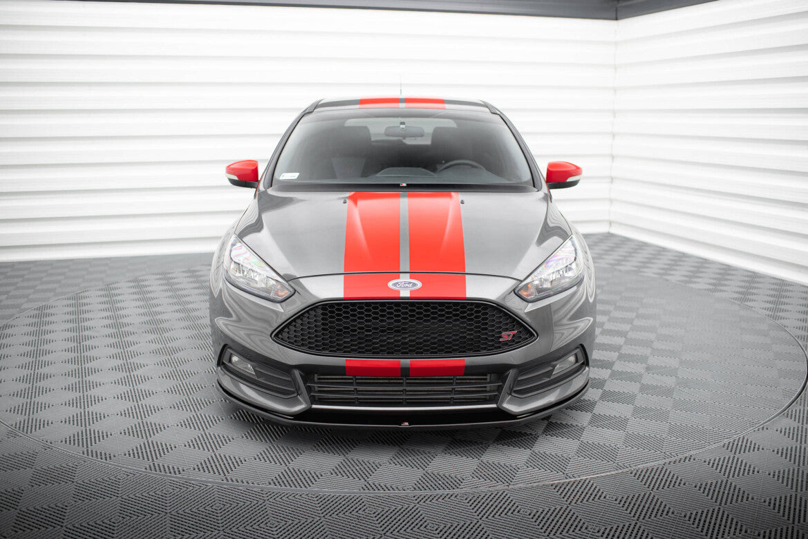 Frontlippe V.2 passend für Ford Focus ST Mk3 FL schwarz Hochglanz