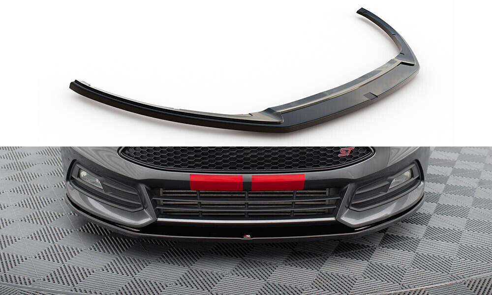 Frontlippe V.2 passend für Ford Focus ST Mk3 FL schwarz Hochglanz