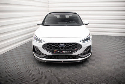 Frontlippe V.2 passend für Ford Focus ST / ST-Line Mk4 FL schwarz Hochglanz