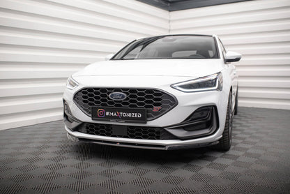 Frontlippe V.2 passend für Ford Focus ST / ST-Line Mk4 FL schwarz Hochglanz