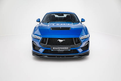 Frontlippe V.2 passend für Ford Mustang GT Mk7 schwarz Hochglanz