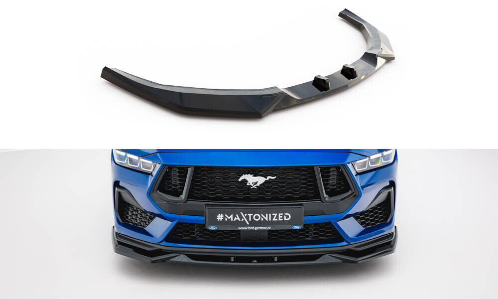 Frontlippe V.2 passend für Ford Mustang GT Mk7 schwarz Hochglanz