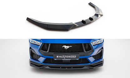 Frontlippe V.2 passend für Ford Mustang GT Mk7 schwarz Hochglanz