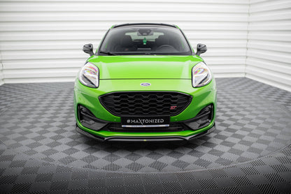 Frontlippe V.2 passend für Ford Puma ST / ST-Line Mk1 schwarz Hochglanz