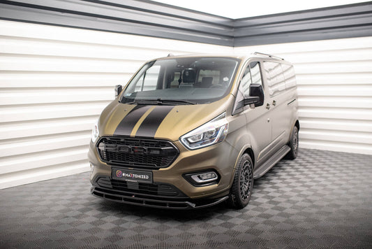 Frontlippe V.2 passend für Ford Transit Custom Mk1 FL / Tourneo Custom Mk1 FL schwarz Hochglanz
