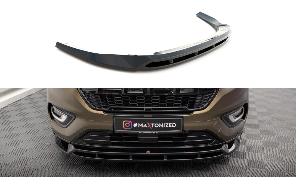 Frontlippe V.2 passend für Ford Transit Custom Mk1 FL / Tourneo Custom Mk1 FL schwarz Hochglanz