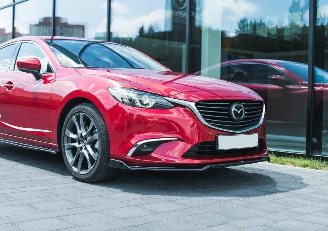 Frontlippe V.2 passend für Mazda 6 GJ (Mk3) FL schwarz Hochglanz