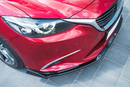 Frontlippe V.2 passend für Mazda 6 GJ (Mk3) FL schwarz Hochglanz