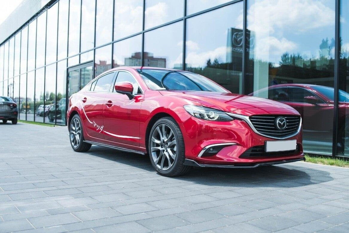 Frontlippe V.2 passend für Mazda 6 GJ (Mk3) FL schwarz Hochglanz