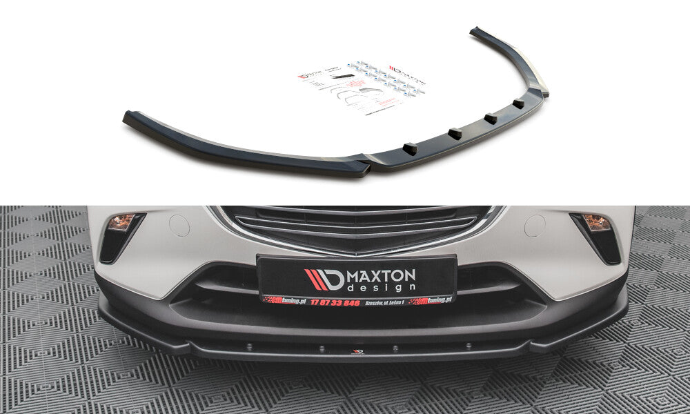 Frontlippe V.2 passend für Mazda CX-3 schwarz Hochglanz
