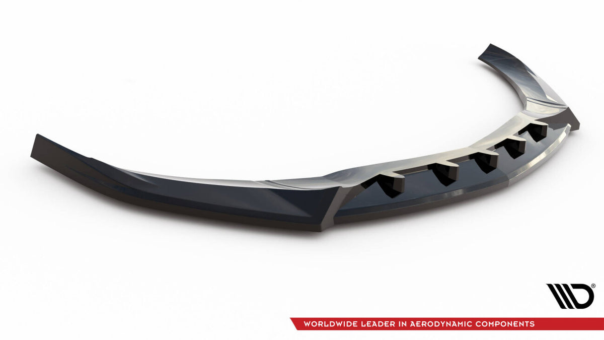 Frontlippe V.2 passend für Mercedes A AMG-Line W176 FL schwarz Hochglanz