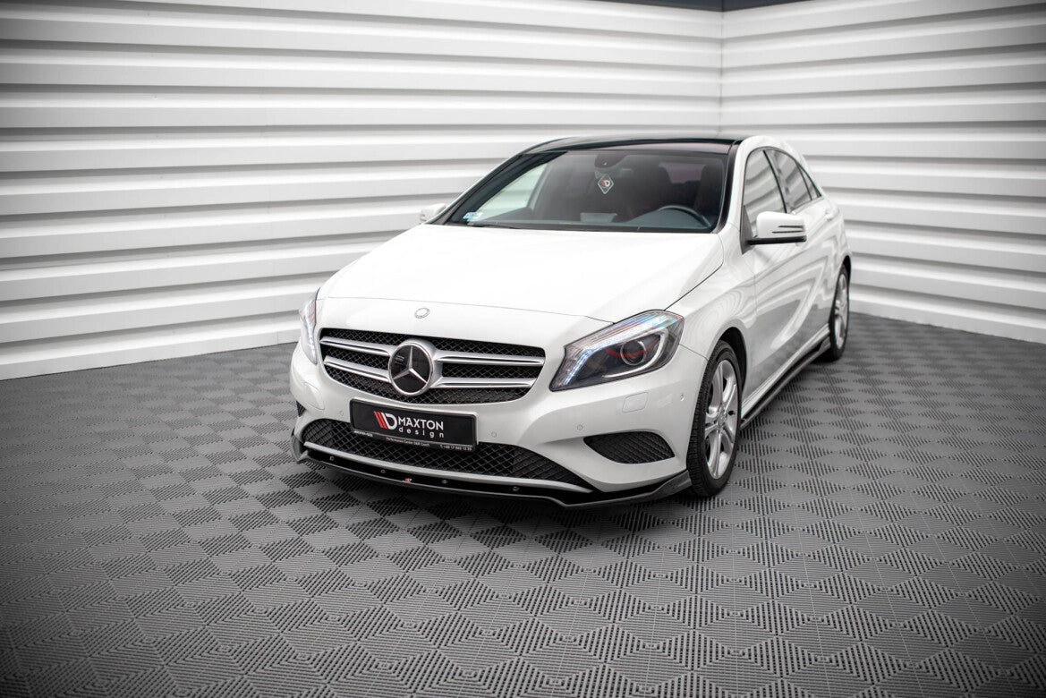 Frontlippe V.2 passend für Mercedes A W176 schwarz Hochglanz