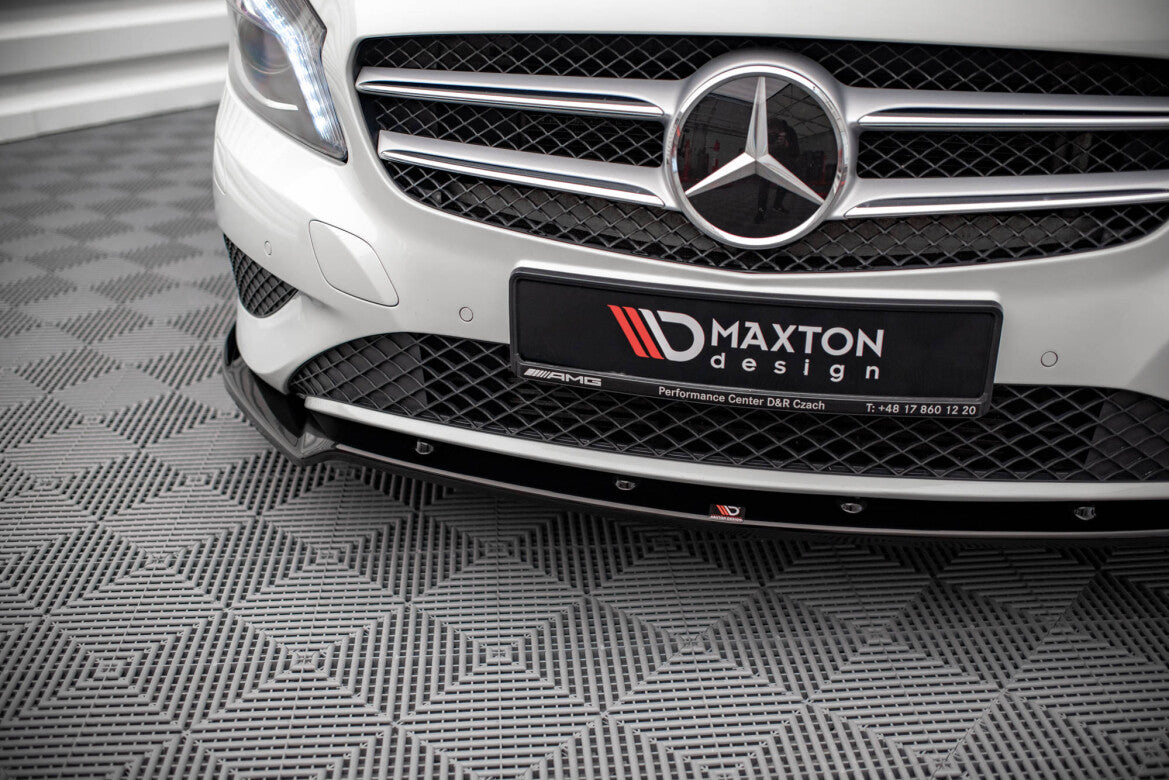 Frontlippe V.2 passend für Mercedes A W176 schwarz Hochglanz