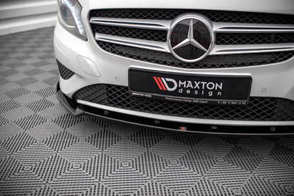 Frontlippe V.2 passend für Mercedes A W176 schwarz Hochglanz