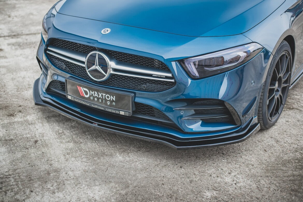 Frontlippe V.2 passend für Mercedes A35 AMG Aero W177 schwarz Hochglanz