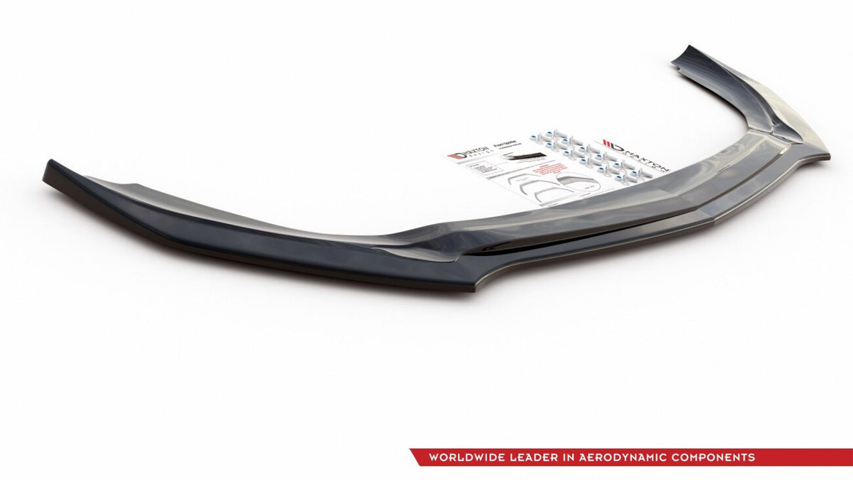 Frontlippe V.2 passend für Mercedes A35 AMG Aero W177 schwarz Hochglanz