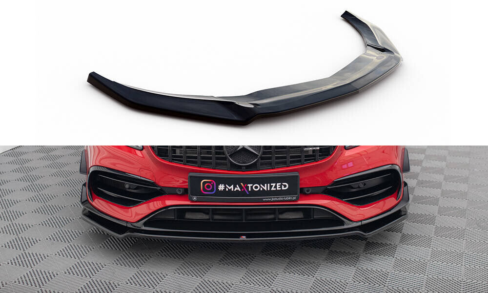 Frontlippe V.2 passend für Mercedes A45 Aero W176 FL schwarz Hochglanz