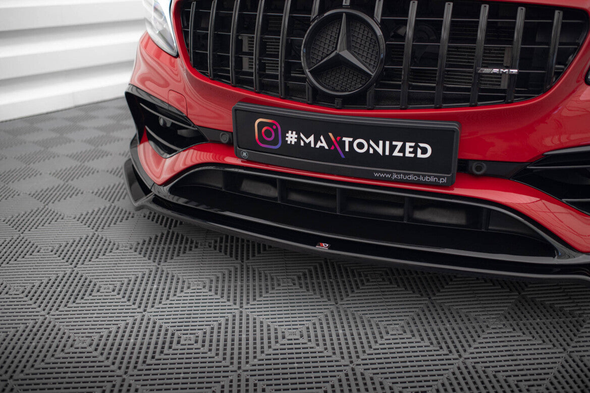 Frontlippe V.2 passend für Mercedes A45 Aero W176 FL schwarz Hochglanz