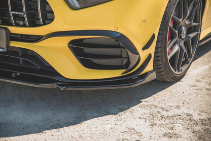 Frontlippe V.2 passend für Mercedes-AMG A 45 S Aero Pack W177 schwarz Hochglanz