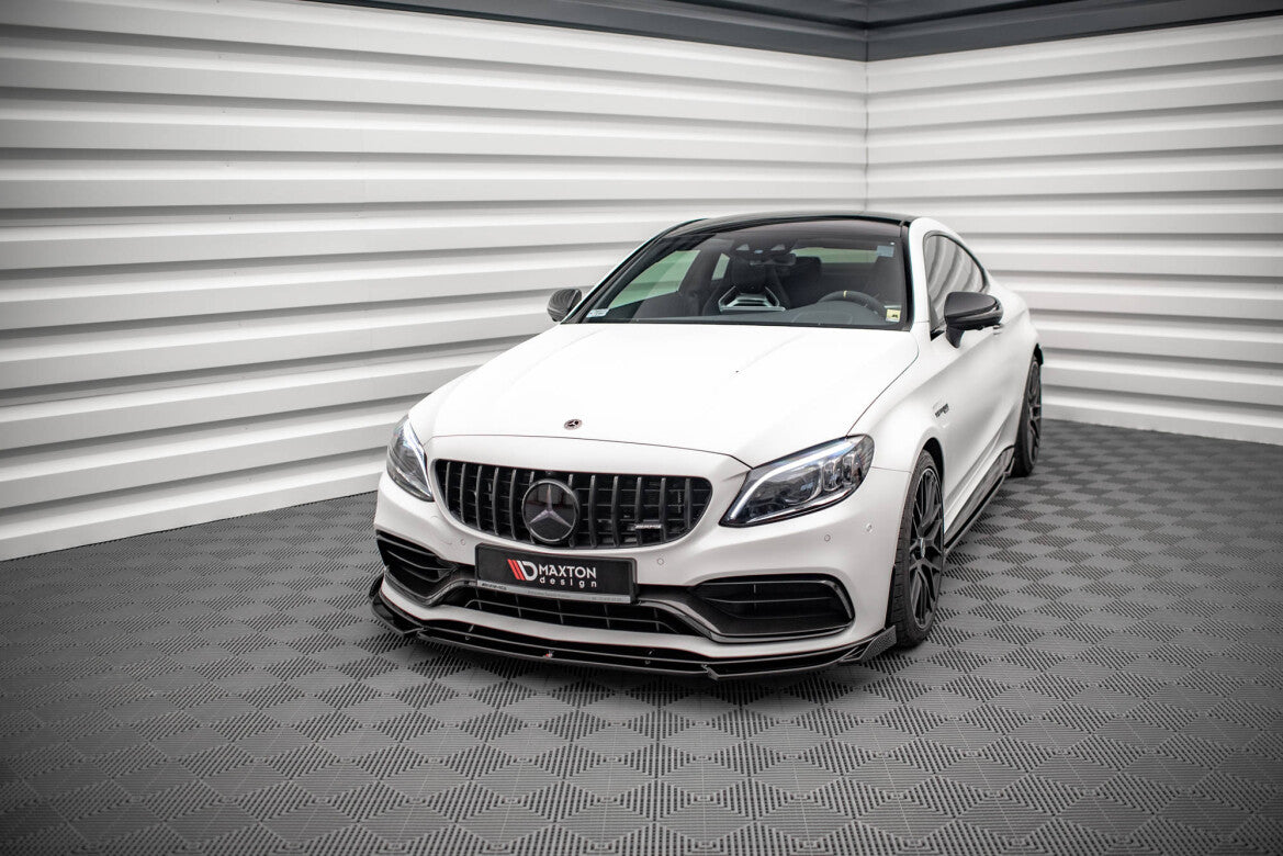Frontlippe V.2 passend für Mercedes-AMG C63 Coupe AMG Aero Pack C205 FL schwarz Hochglanz