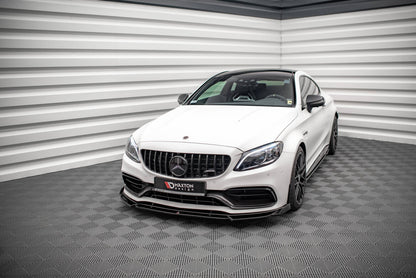 Frontlippe V.2 passend für Mercedes-AMG C63 Coupe AMG Aero Pack C205 FL schwarz Hochglanz