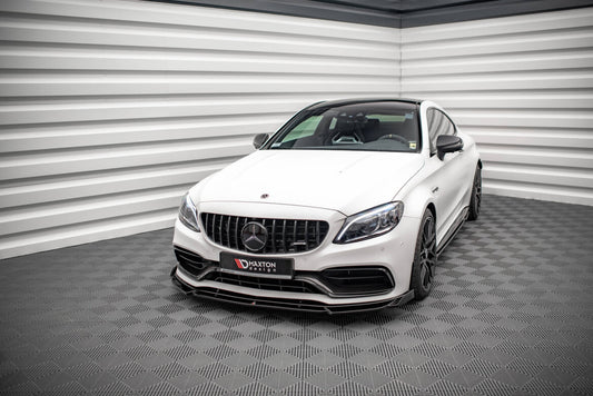 Frontlippe V.2 passend für Mercedes-AMG C63 Coupe AMG Aero Pack C205 FL schwarz Hochglanz