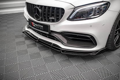 Frontlippe V.2 passend für Mercedes-AMG C63 Coupe AMG Aero Pack C205 FL schwarz Hochglanz