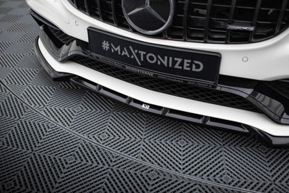 Frontlippe V.2 passend für Mercedes-AMG C63 Limousine / Kombi W205 / S205 schwarz Hochglanz