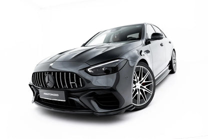 Frontlippe V.2 passend für Mercedes-AMG C63 Limousine / Kombi W206 / S206 schwarz Hochglanz