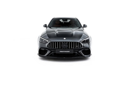 Frontlippe V.2 passend für Mercedes-AMG C63 Limousine / Kombi W206 / S206 schwarz Hochglanz