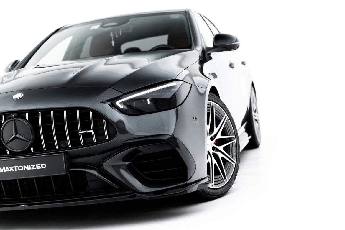 Frontlippe V.2 passend für Mercedes-AMG C63 Limousine / Kombi W206 / S206 schwarz Hochglanz