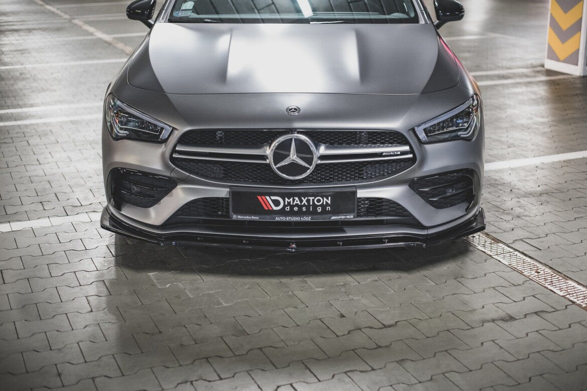 Frontlippe V.2 passend für Mercedes-AMG CLA 35 Aero C118 schwarz Hochglanz