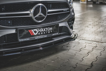Frontlippe V.2 passend für Mercedes-AMG CLA 35 Aero C118 schwarz Hochglanz