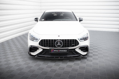 Frontlippe V.2 passend für Mercedes-AMG GT 43 4 Door Coupe V8 Styling Package X290 schwarz Hochglanz