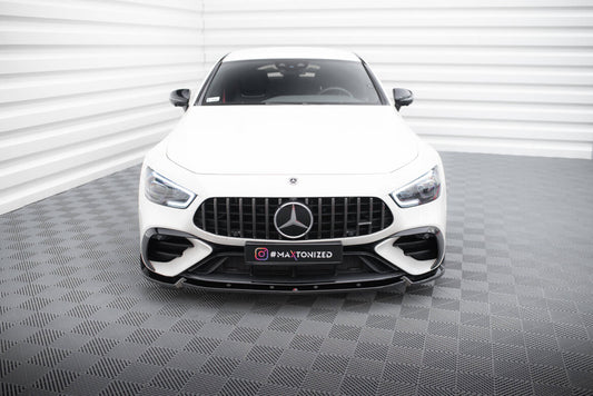 Frontlippe V.2 passend für Mercedes-AMG GT 43 4 Door Coupe V8 Styling Package X290 schwarz Hochglanz